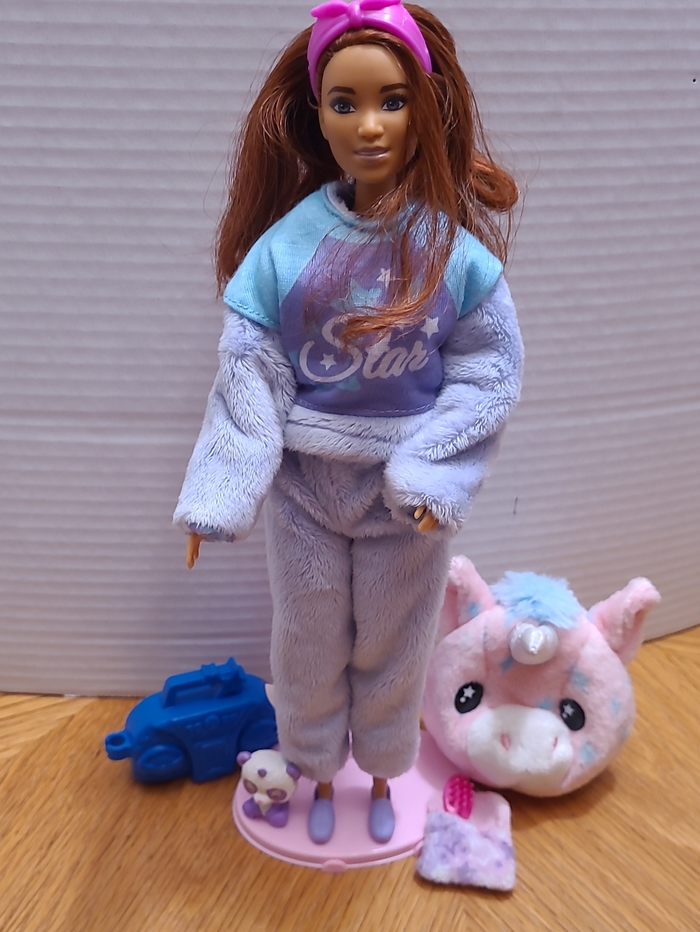 Classic Barbie Doll Dressed With Pajama Outfit Pop Reveal Bubble Tea"star